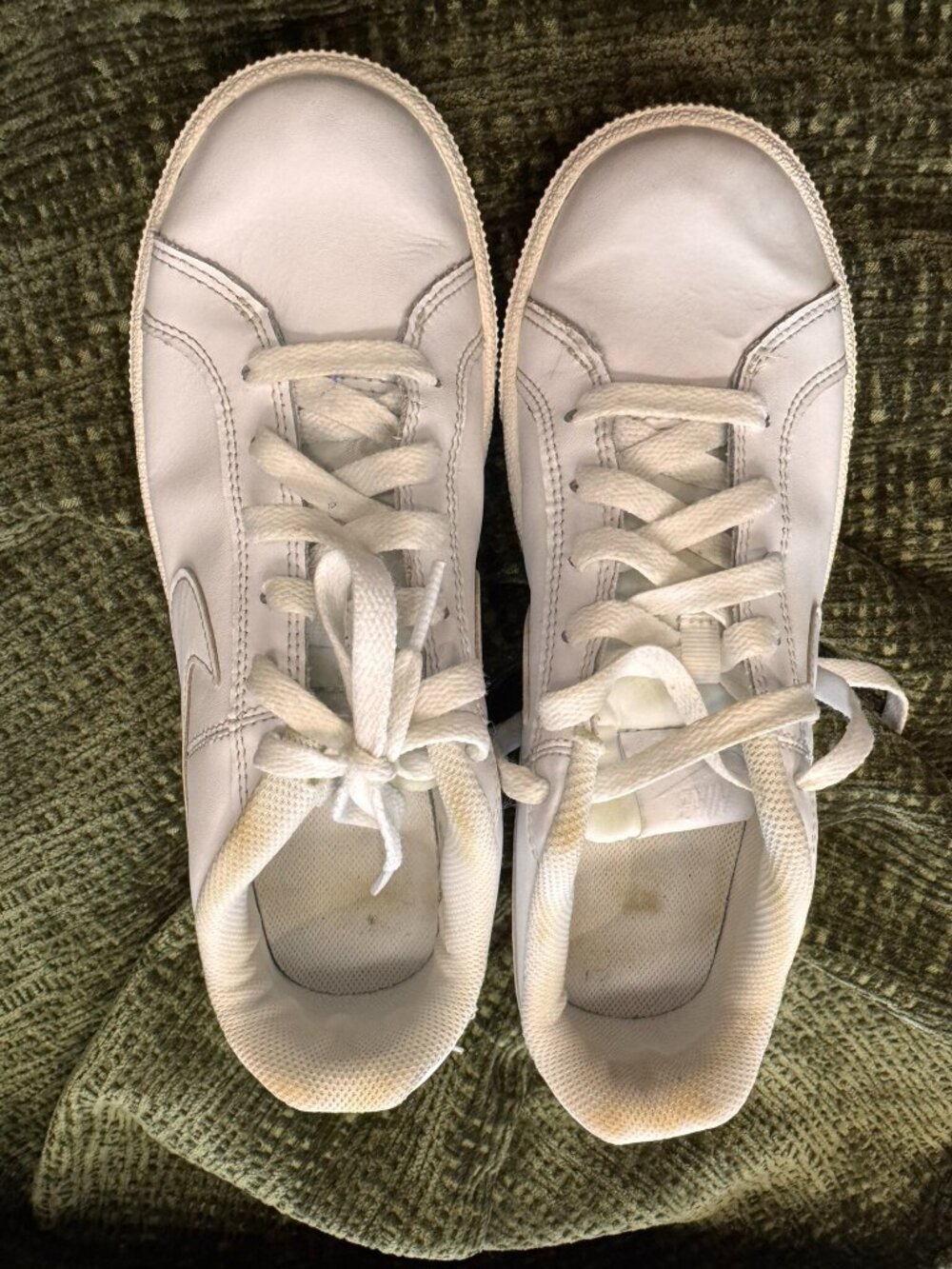 Nike Court Royale Triple White Leather Sneakers